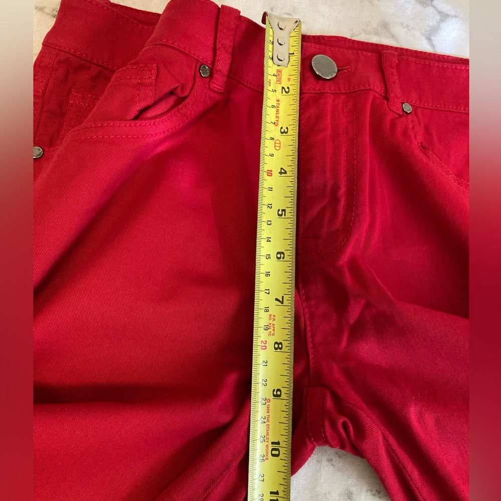 Elie Tahari 💋 bright red ❤️ soft jeans - Picture 9 of 10